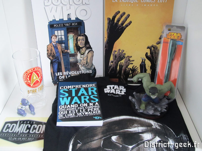 Contenu de la box Paris Comic Con 2017