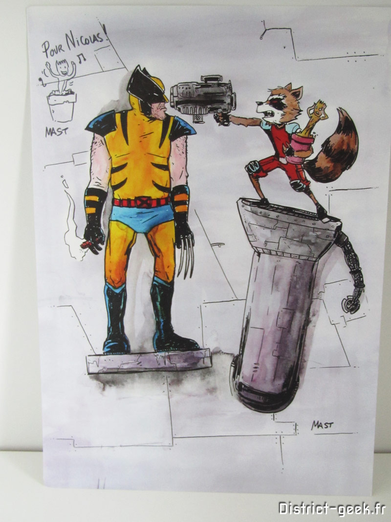 Lithographie dédicacée par JL MAST