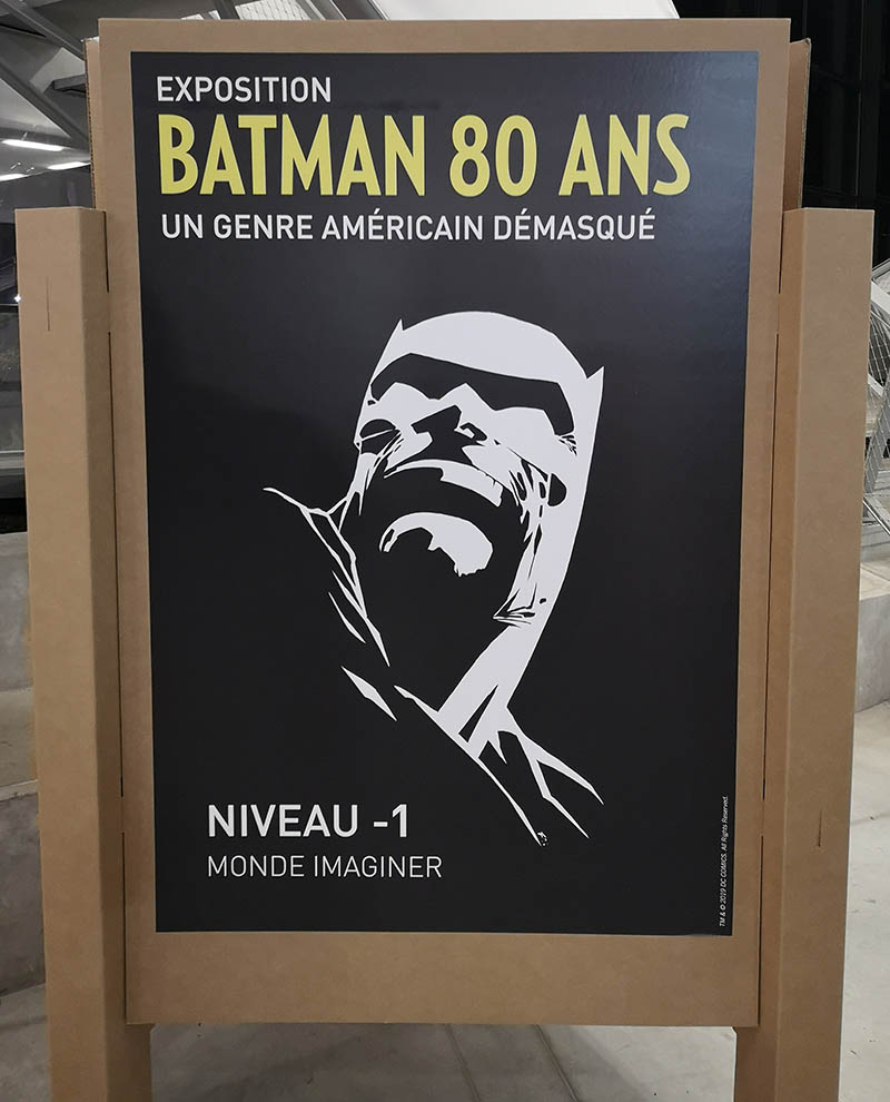 affiche de l'exposition Batman 80 ans