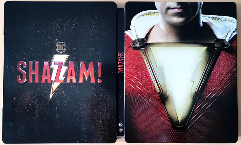 Steelbook Shazam! ouvert