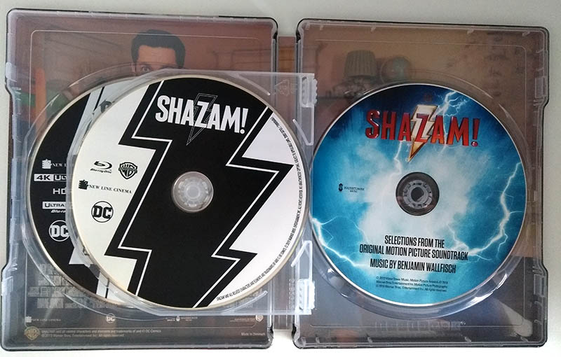 Visuel interne avec disques - steelbook SHAZAM