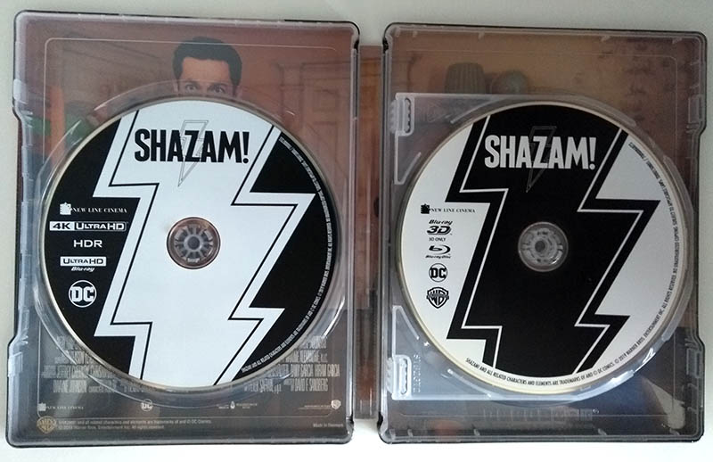 Visuel interne avec disques - steelbook SHAZAM