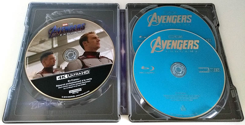 Avengers Endgame - steelbook - disques