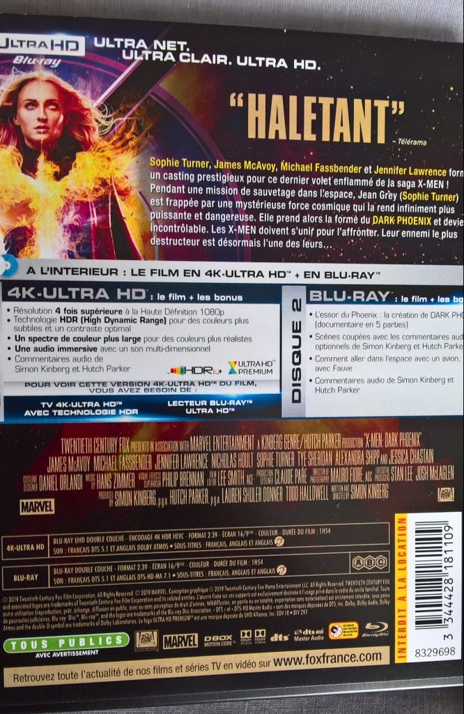 Ficher technique du film X-Men : Dark Phoenix