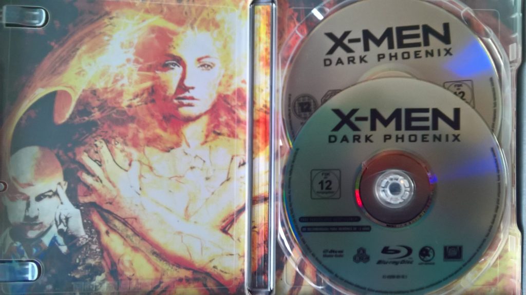 Visuel interne steelbook X-Men : Dark Phoenix, avec disques