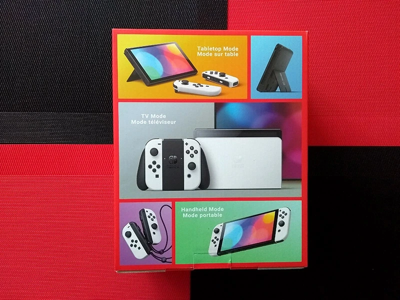 Packaging Nintendo Switch Oled - verso de la boite