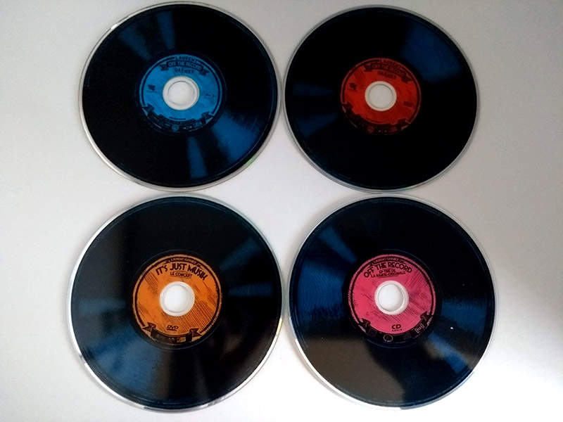 4 disques : film (blu ray / dvd) - concert (dvd) / bande originale (cd)