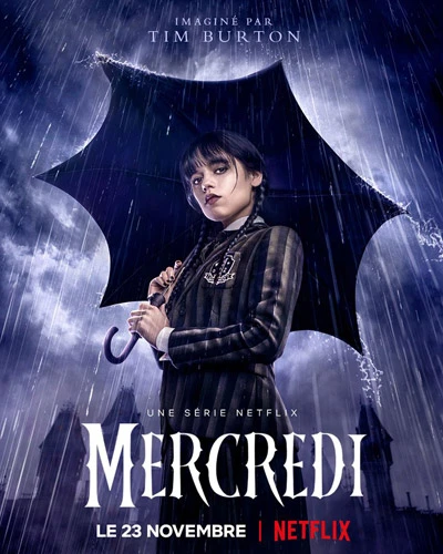 Poster de la série Mercredi, sur Netflix
