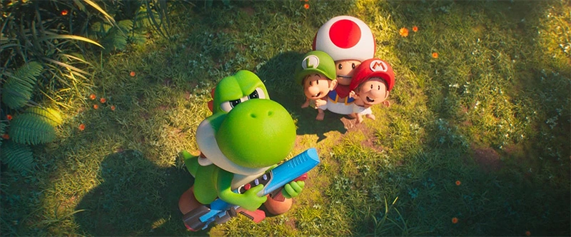 Yoshi et Toad + Mario et Luigi en mode bébés